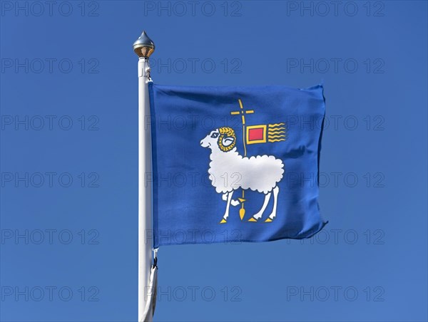 Flag showing coat of arms of Gotland island