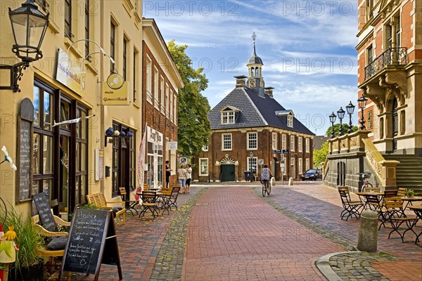 Historic houses in the old town with the Old Scales