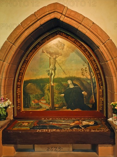 Grave of the foundress in the monastery church of Wittichen