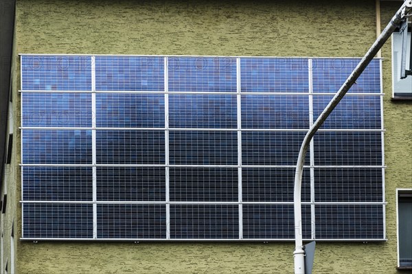 Solar panel on a roof of an allotment house in Duesseldorf