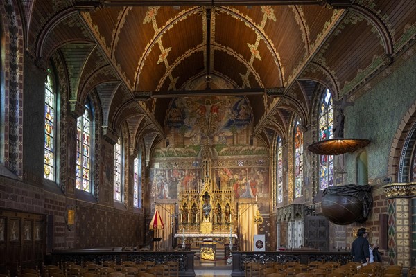 Interior of the Basilica of the Holy Blood in Bruges