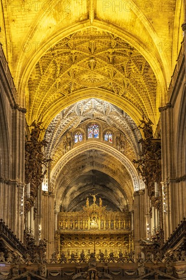 Interior of the Cathedral of Santa Maria de la Sede in Seville