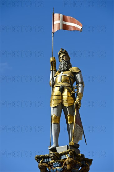 Banner Bearer Statute on the Fish Fountain