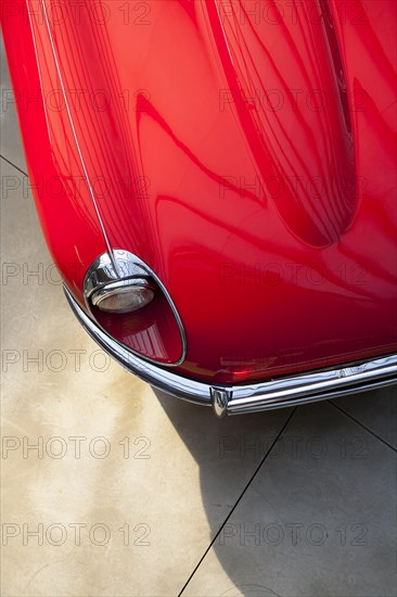 Bonnet and bumper of a Jaguar E-Type