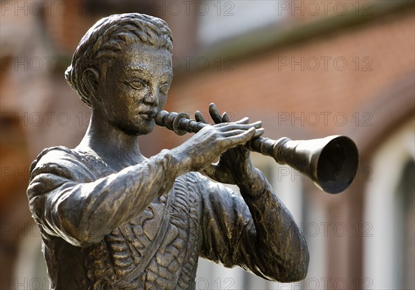 Detail of the sculpture at the Rattenfaengerbrunnen by Bruno Jakobus Hoffmann