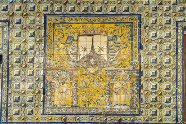 Azulejo ceramic tiles in the interior of the Palacio de la Condesa de Lebrija Palace and Museum in Seville