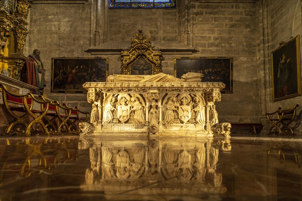 Sarcophagus of Cardinal Juan de Cervantes in the Chapel of San Hermenegildo