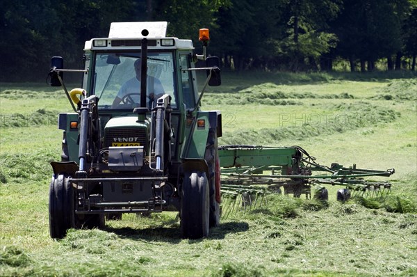 Tractor with mower