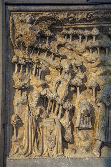 Relief in the interior of the church of Saint-Nicolas