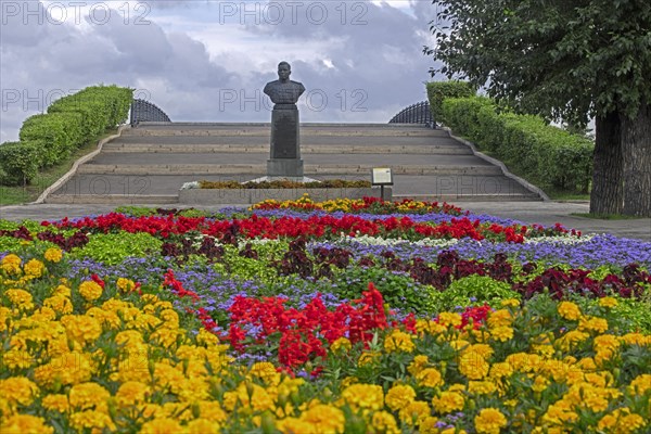 Stratue of the unknown soldier at the Eternal Flame and Memorial Complex in the city Irkutsk