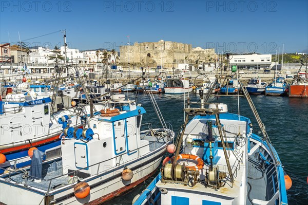 Port and the castle Castillo de Guzman in Tarifa