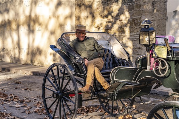 Coachman waiting for customers