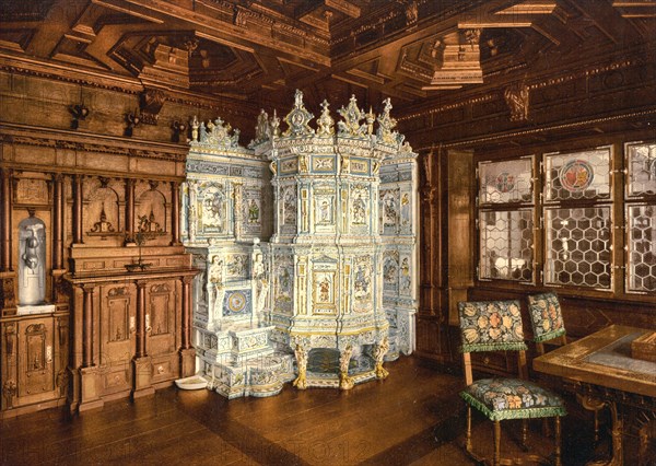 Room from the Seidenhofe Zurich with Stove