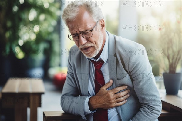 Elderly man with white hair