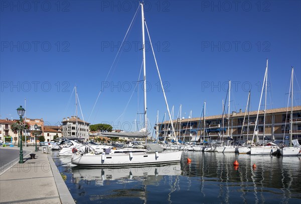 Porto Mandracchio marina in the old town of Grado