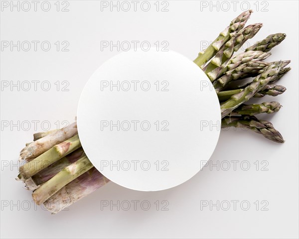 Flat lay artichoke with copy space