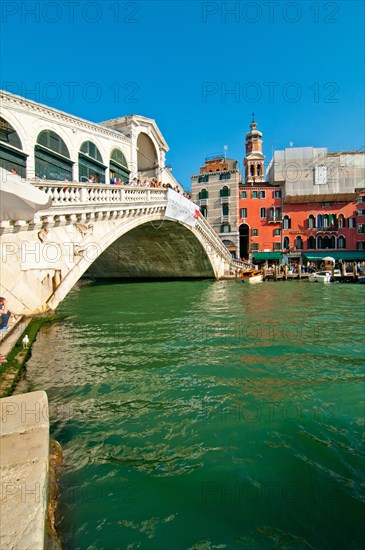 Venice Italy Rialto bridge view one of the icons of the town