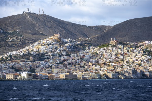 View of the town of Ermoupoli