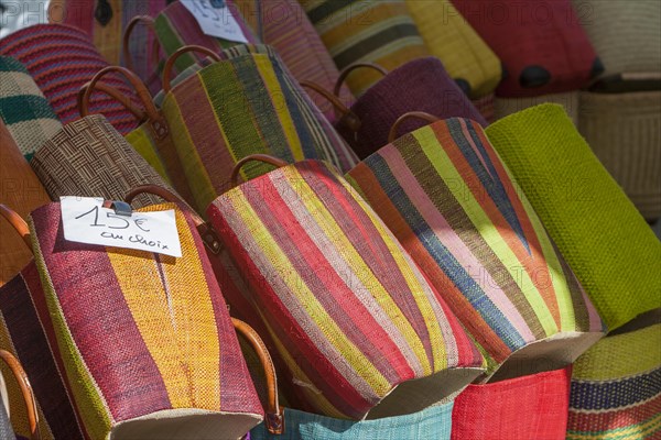 Market stall with colourful bags