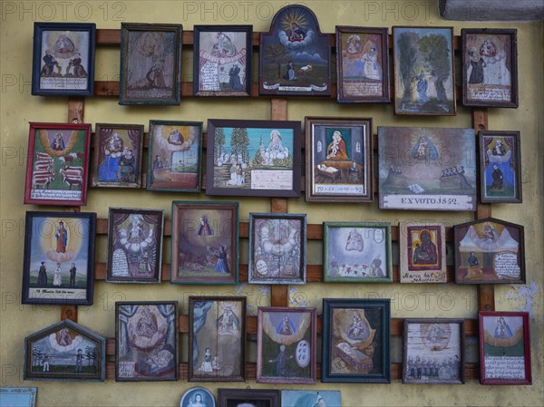 Votive tablets in the pilgrimage church of Maria Himmelfahrt in Sammarei