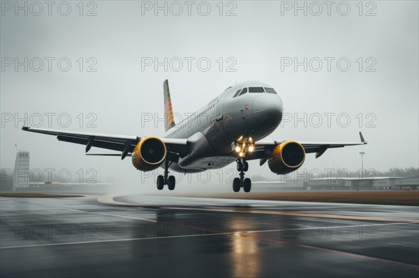 Taking-off aircraft