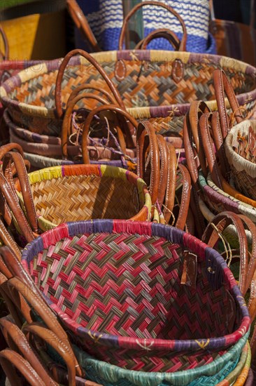 Market stall with colourful bags