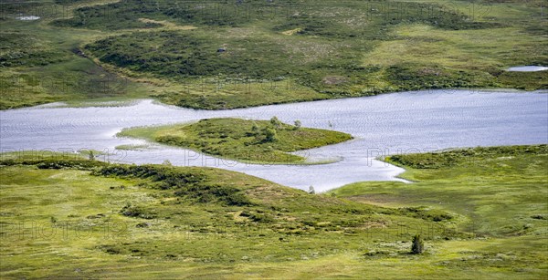 Lake with island