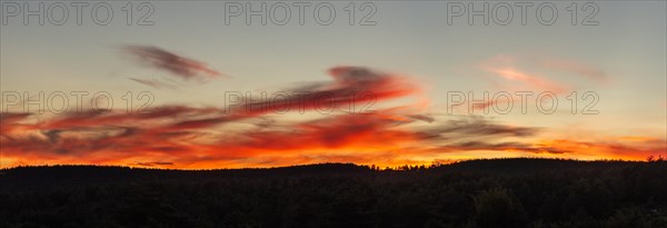 Cloud and clear sky during a sunset. Le Rozier