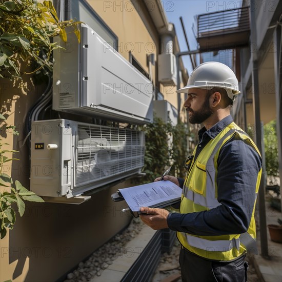 Handyman install a heat pump