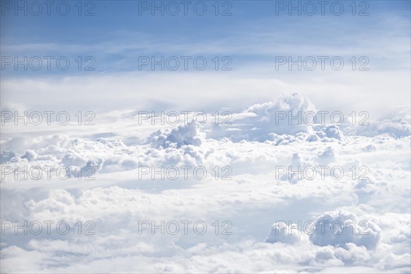 View over towering clouds