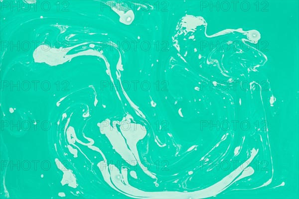 Overhead view paint green color backdrop