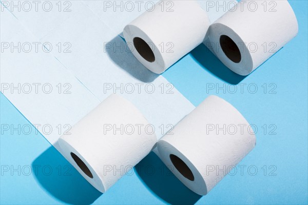 High angle rolls toilet paper
