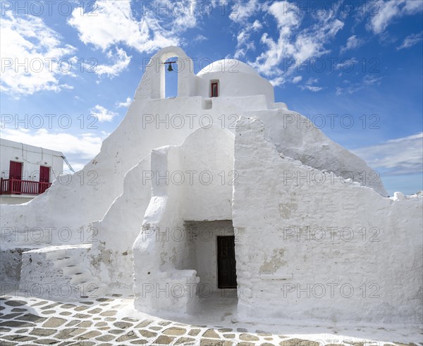 White Cycladic Greek Orthodox Church