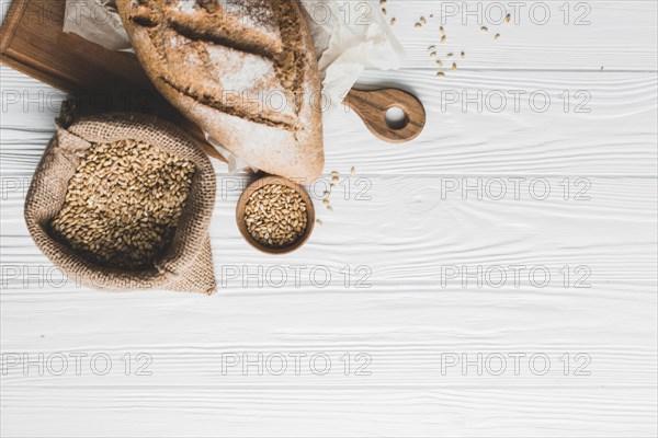 Top view bread loaves