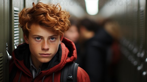 Sinister looking young male student who could be the bully of the school