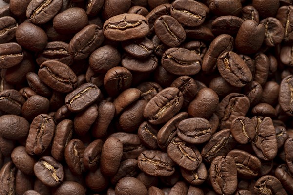 Background tasty roasted coffee beans