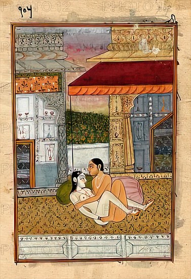 Depiction of an erotic scene