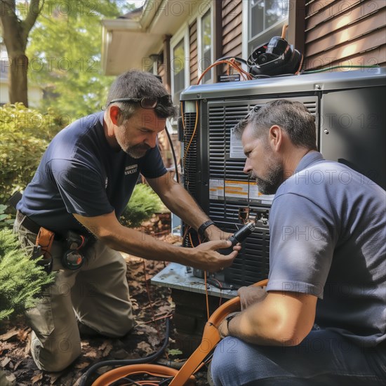 Handyman install a heat pump