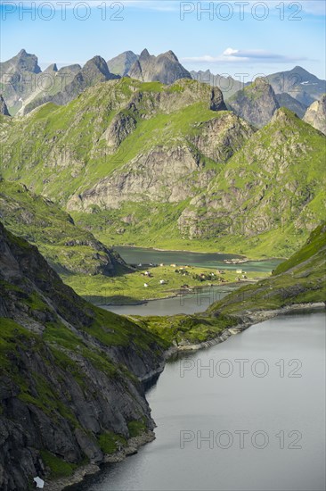 Mountain landscape with lake Tennesvatnet