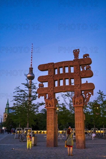 Replica of the Sanchi Gate at the Humboldt Forum