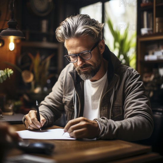 Businessman signs a contract