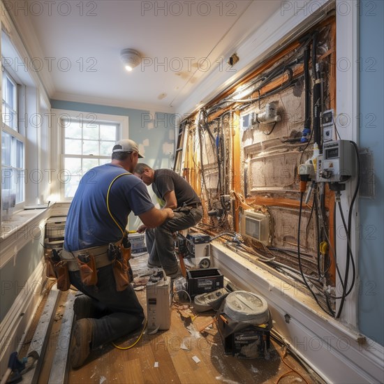 Handyman install a heat pump