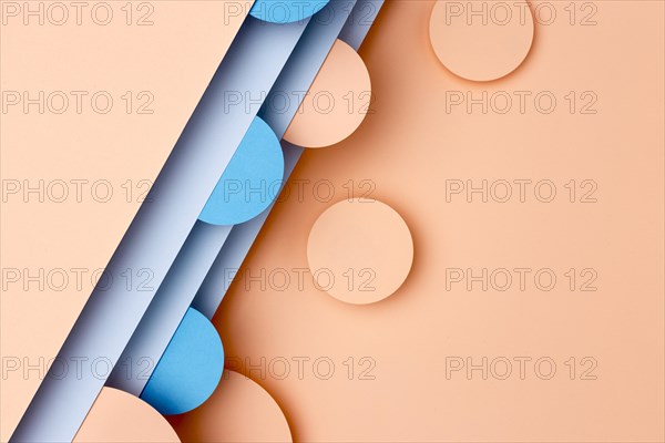 Top view colorful paper circles