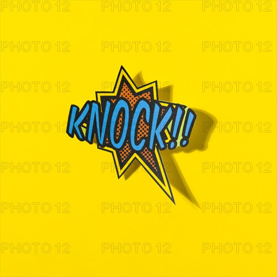 Pop art knock explosion background comic style