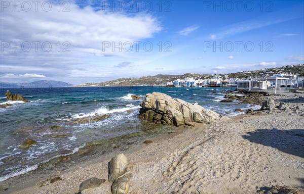 Beach with sand and rocks