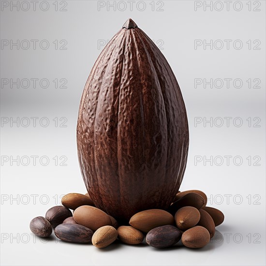 Fresh chocolate fruit in a plantation