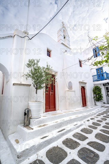 White Cycladic Greek Orthodox Church