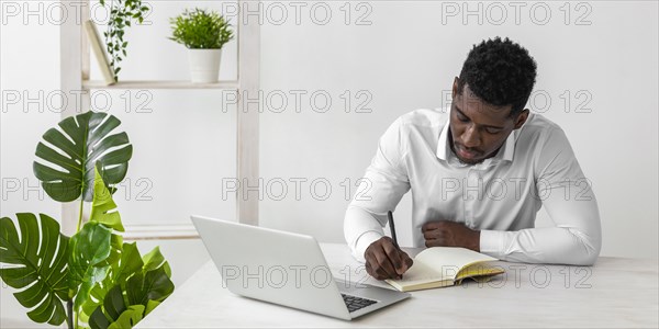 African american man front view