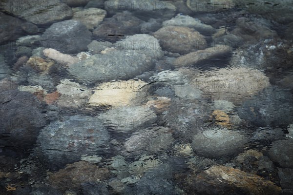 Top view rocks water