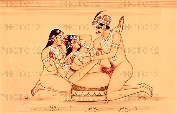 Man with two woman